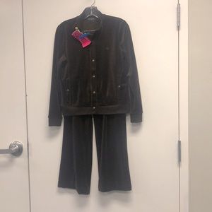Lauren Ralph Lauren Brown Velour Jogging Suit